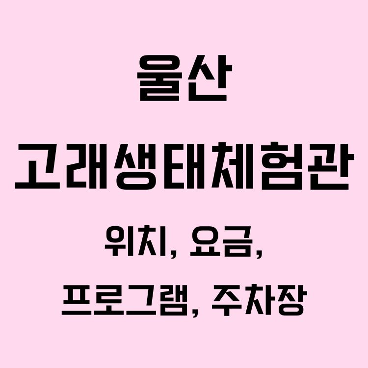 울산 고래생태체험관 위치, 요금, 프로그램, 주차장