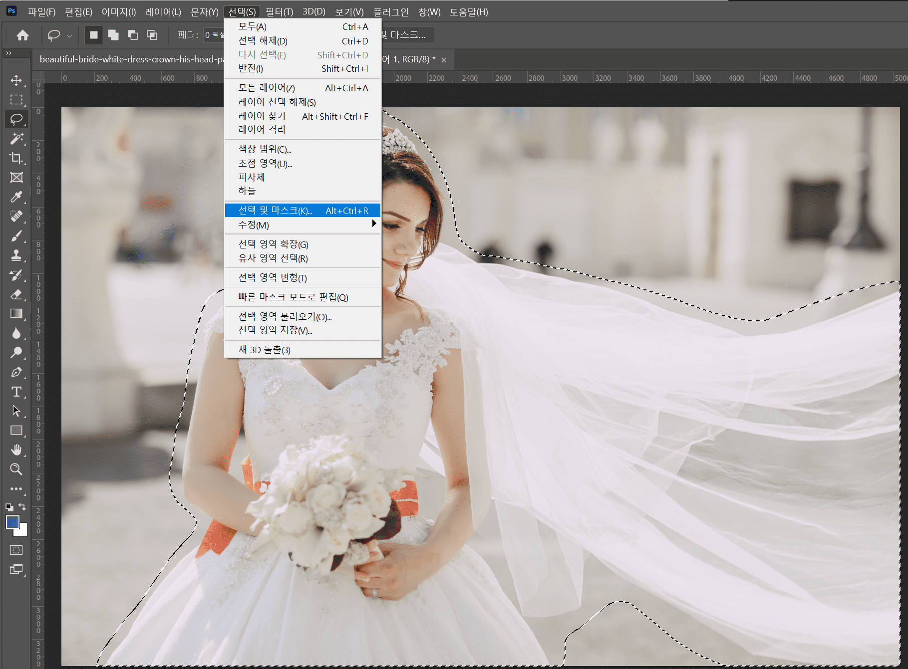 선택-선택 및 마스크