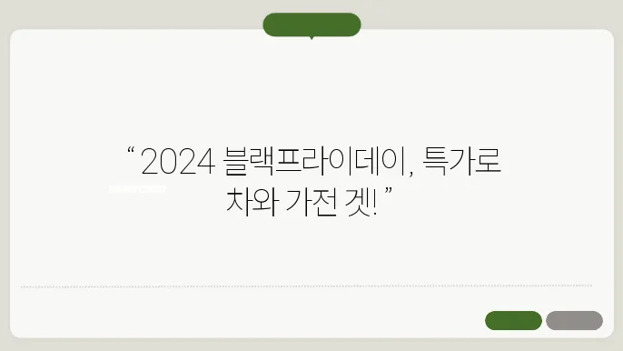 2024 한국 블랙프라이데이 가전제품 할인 행사