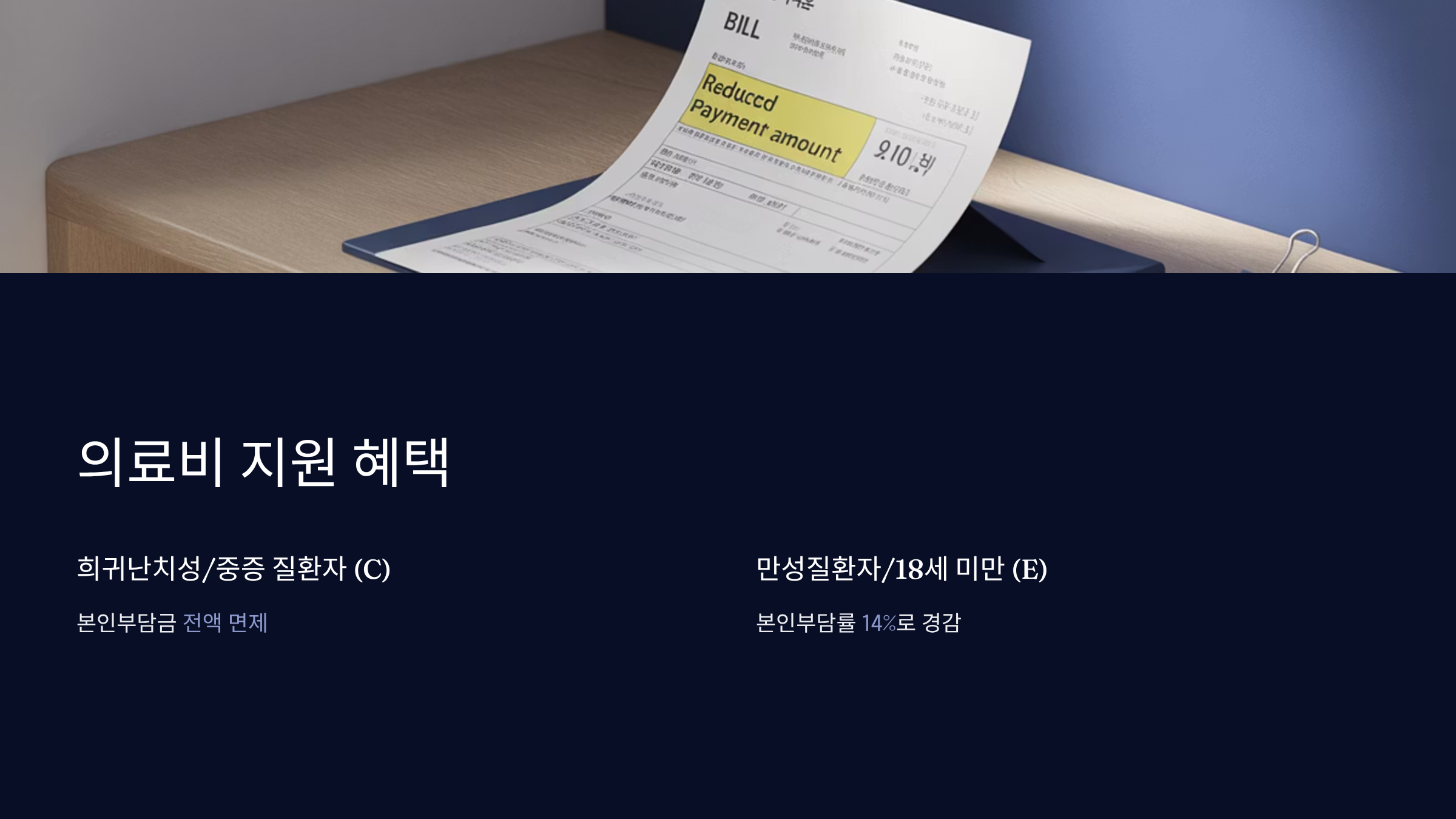 의료비 지원 혜택