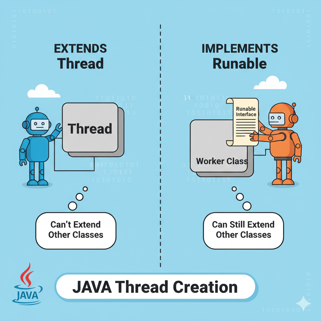 Thread 클래스 vs Runnable 인터페이스