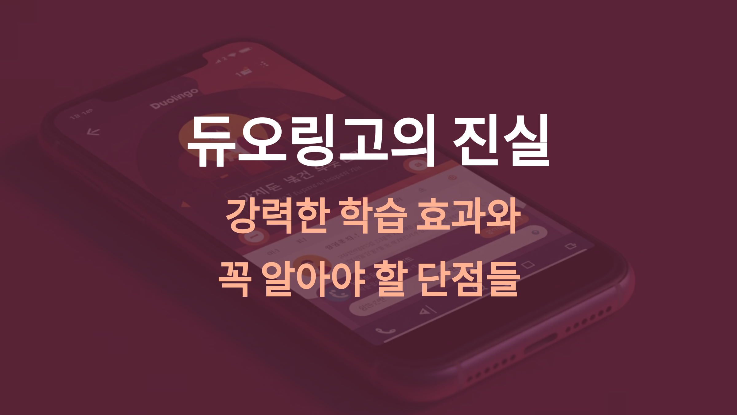 듀오링고의 진실: 강력한 학습 효과와 꼭 알아야 할 단점들
