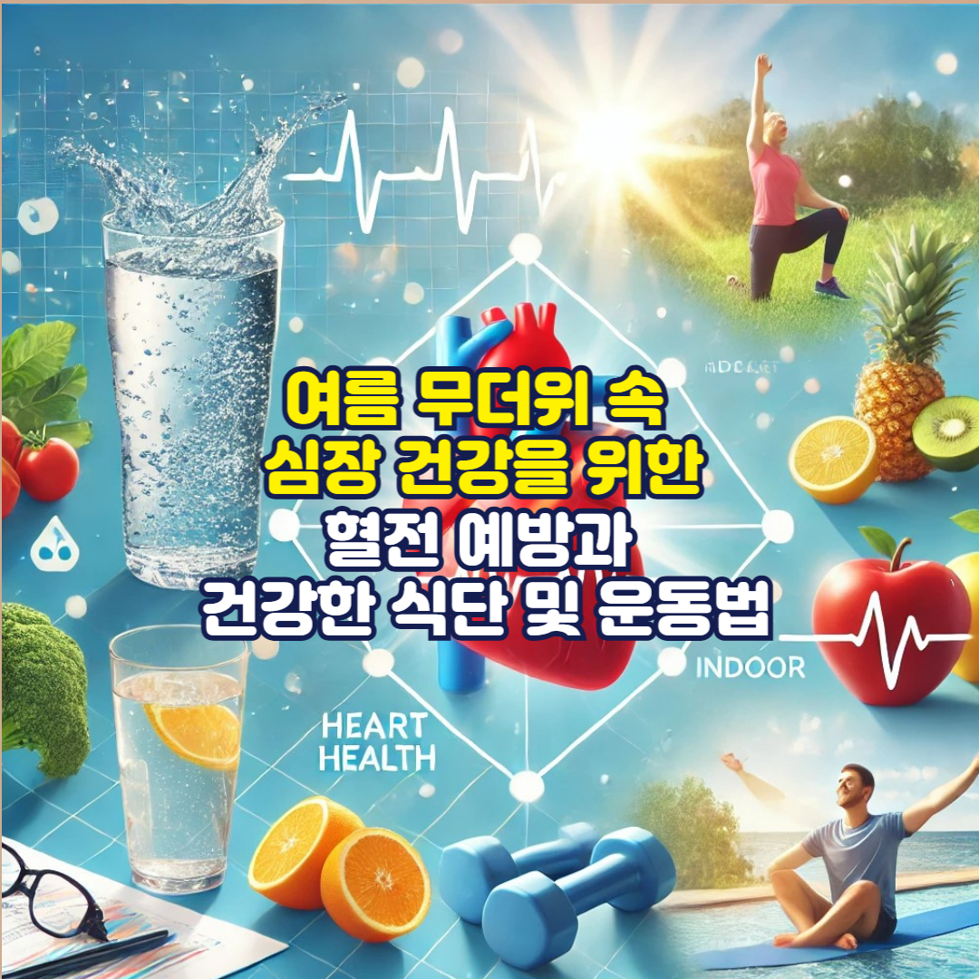 여름 무더위 속 심장 건강을 위한 혈전 예방과 건강한 식단 및 운동법