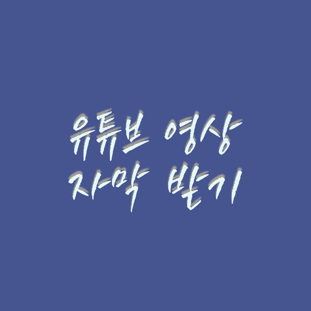 영상 자막