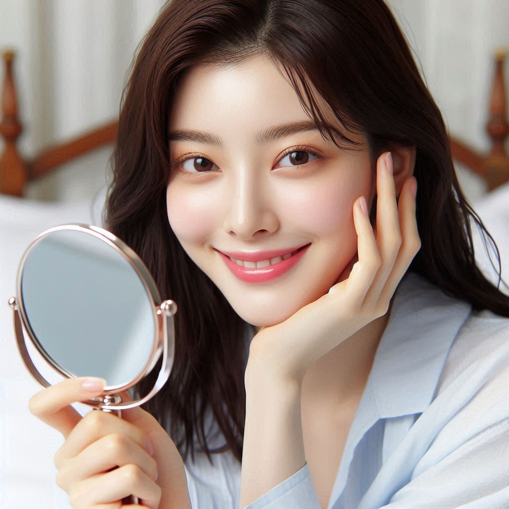 밝게 웃고 있는 여성