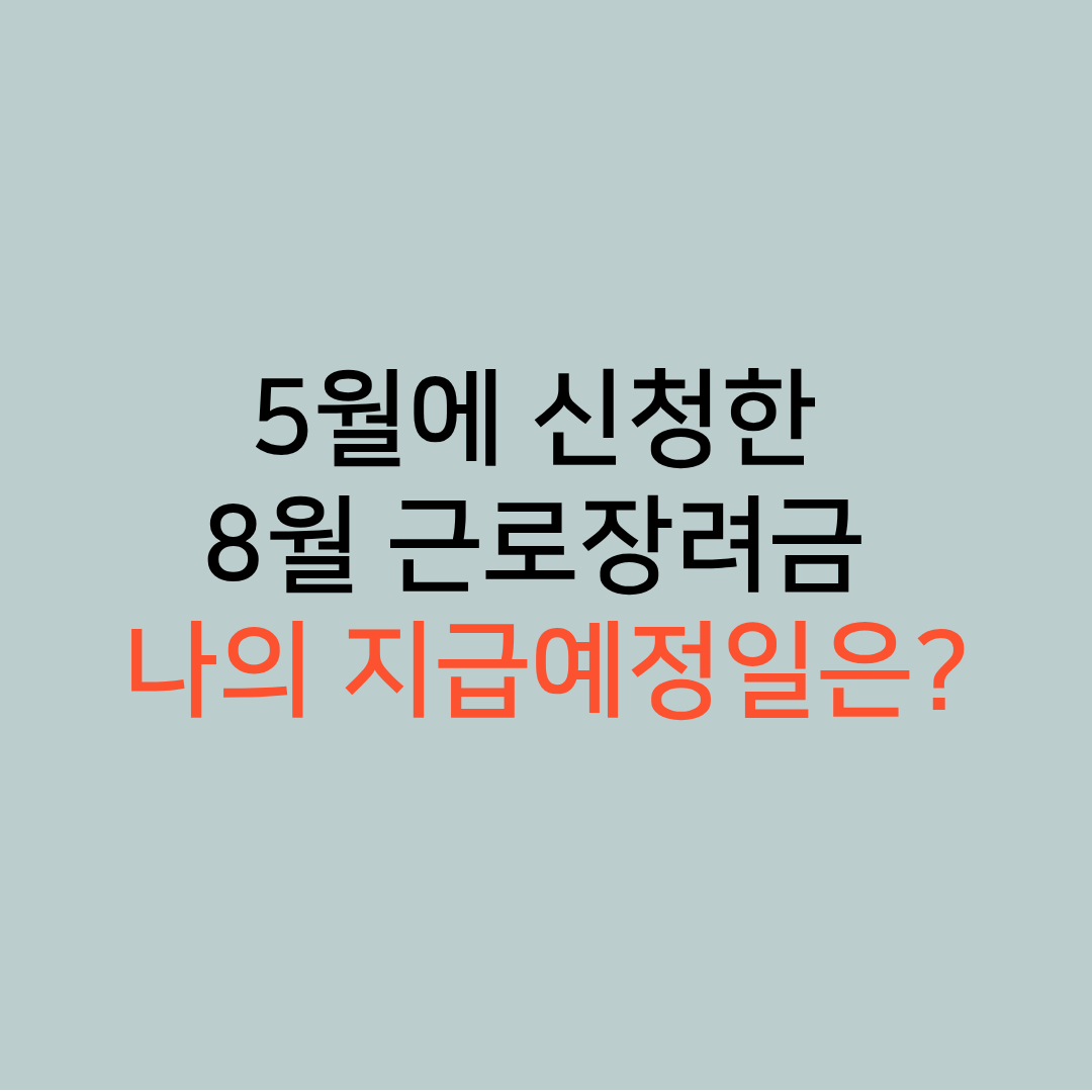 근로장장려금지급일확인방법