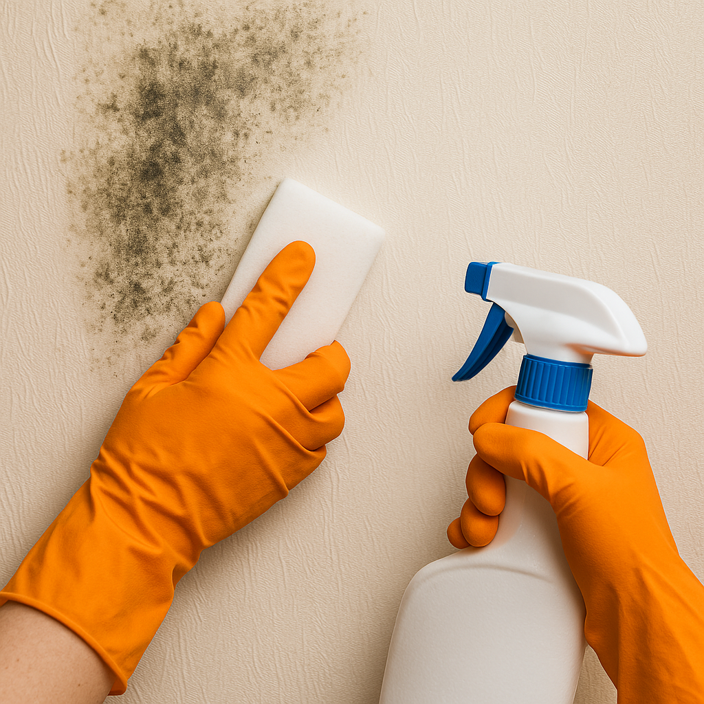 실크벽지 곰팡이 얼룩 제거