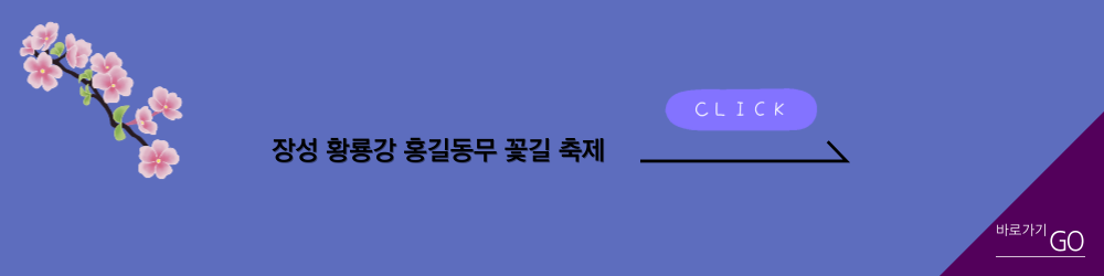 장성 황룡강 홍길동무 꽃길 축제 바로가기