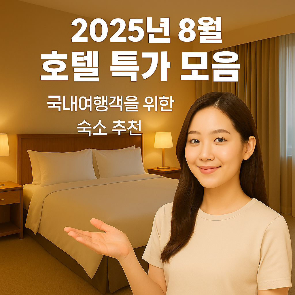 2025년 8월 호텔 특가 모음|국내여행객을 위한 숙소 추천