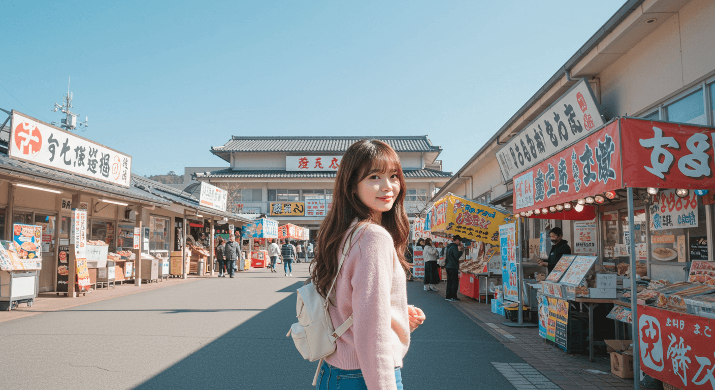 일본여행을하는여자