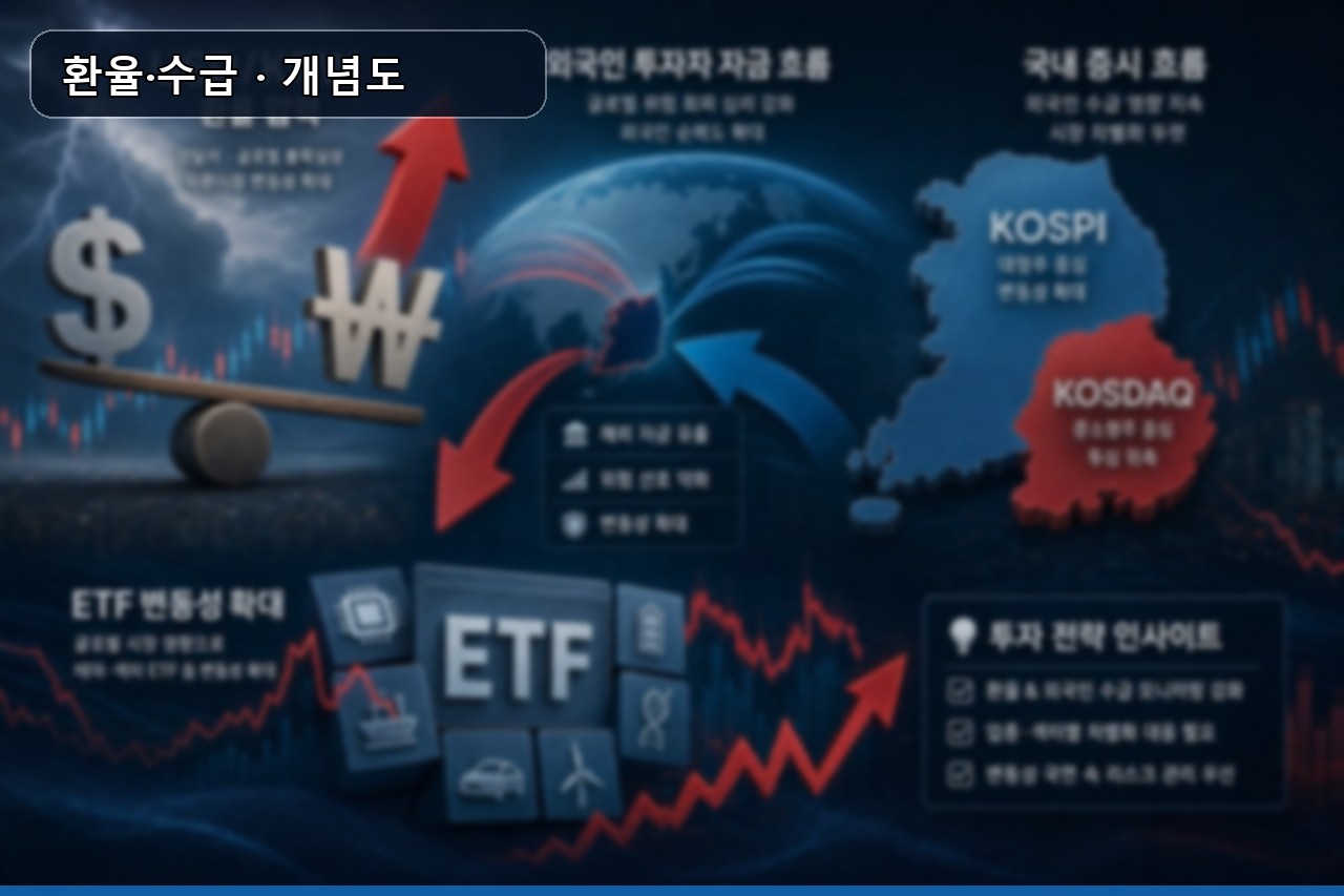 원달러 환율 외국인 수급 코스피 ETF 변동성 이미지