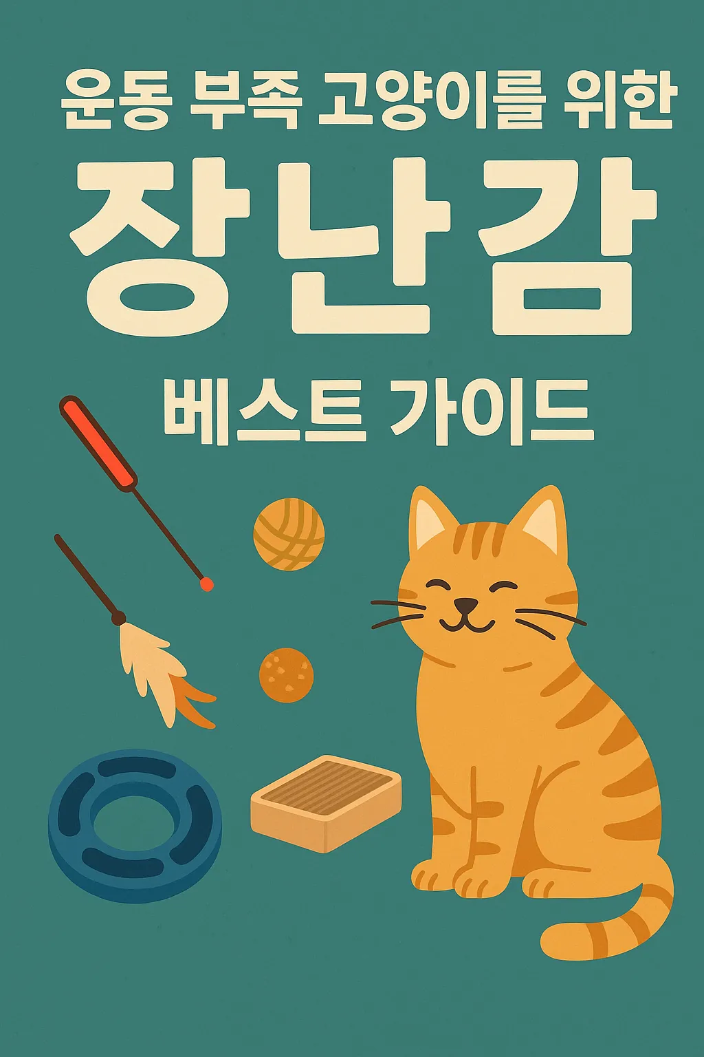 운동 부족 고양이를 위한 장난감