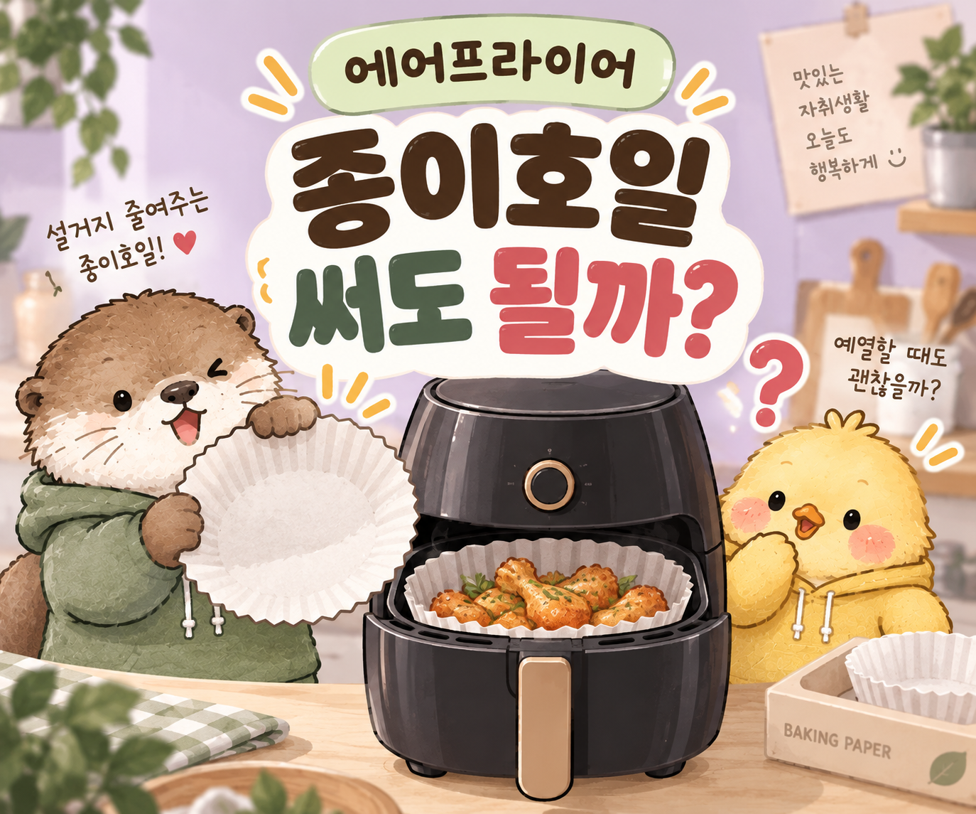 에어프라이어 종이호일 사용과 예열시 주의사항을 정리하여 알려주는 글