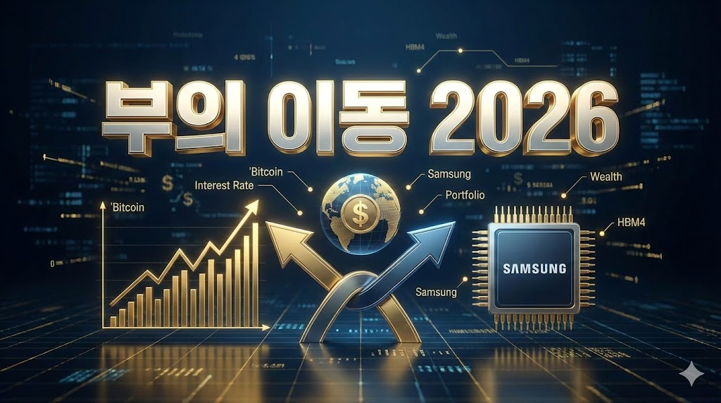 2026년 비트코인과 삼성전자 부의 이동 전략 인포그래픽