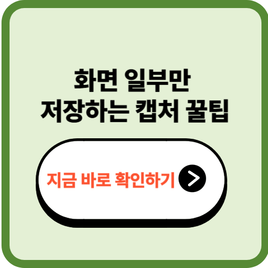 부분 캡처 하는 방법 – 화면 일부만 저장하는 초간단 꿀팁