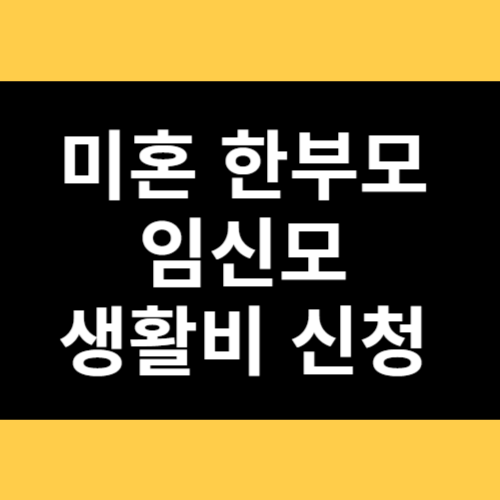 미혼 한부모 임신모 생활비 신청 썸네일