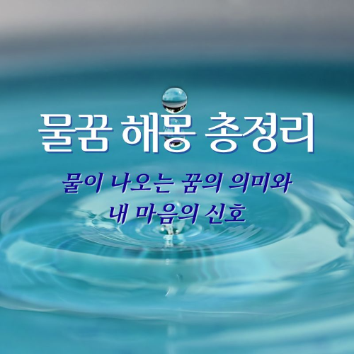 물꿈_해몽_총정리