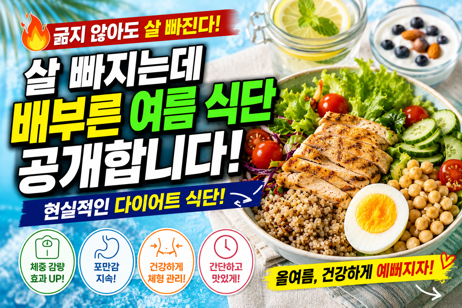 살 빠지는데 배부른 여름 식단 공개합니다, 굶지 않고 체중 관리하는 현실적인 방법