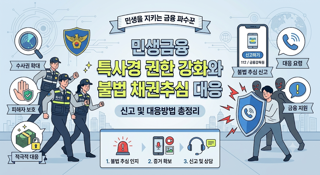 민생금융 특별사법경찰(특사경) 권한 강화와 불법 채권추심 신고 및 대응방법 총정리