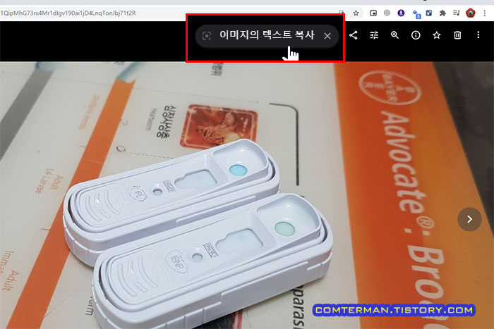 구글 포토 이미지의 텍스트 복사