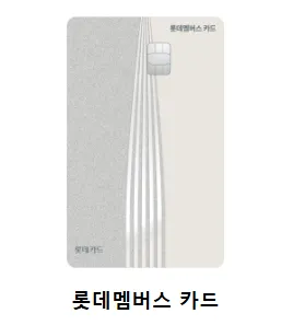 롯데멤버스 카드 앞면 (실버 색상)