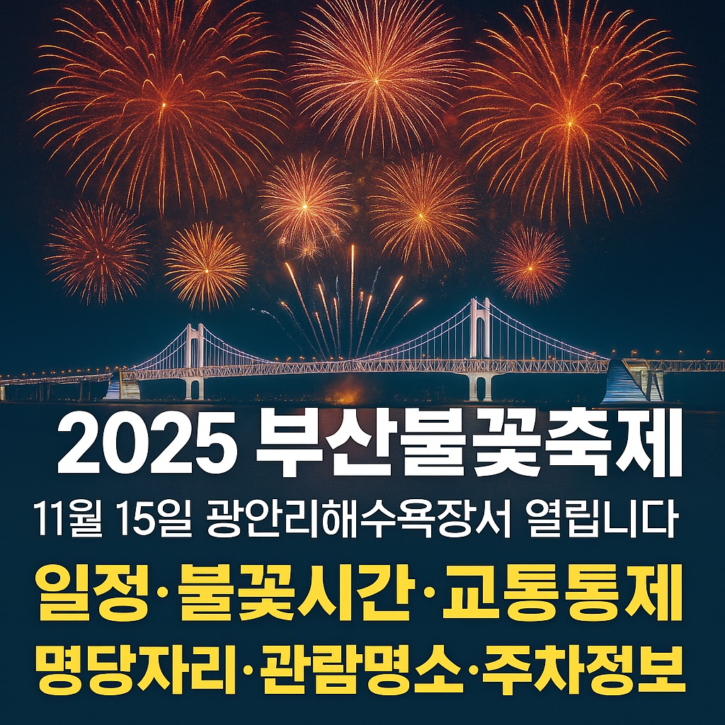부산불꽃축제 일정 교통통제 명당자리 주차정보 안내