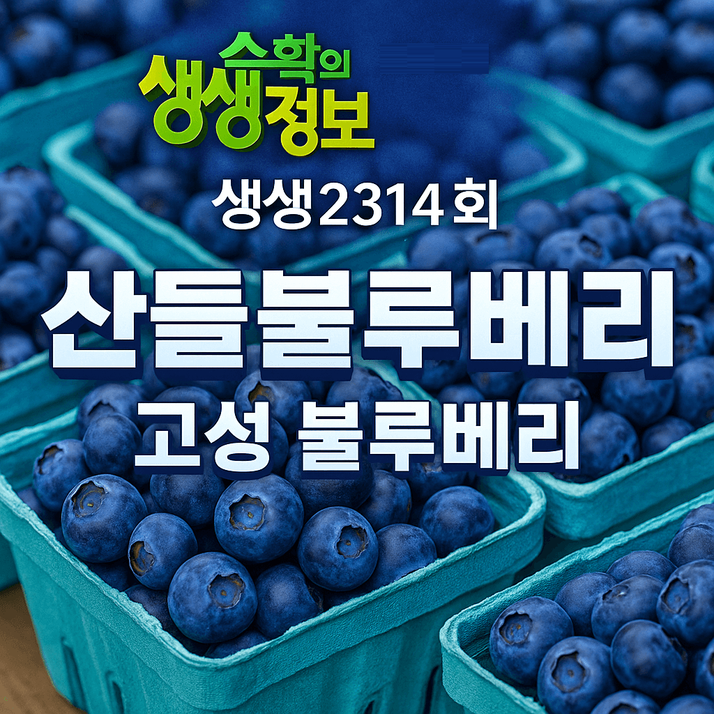 생생정보 2314회 수확의 달인 고성 블루베리 산들블루베리 주문방법