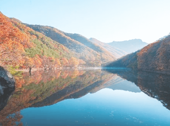 주왕산-호수
