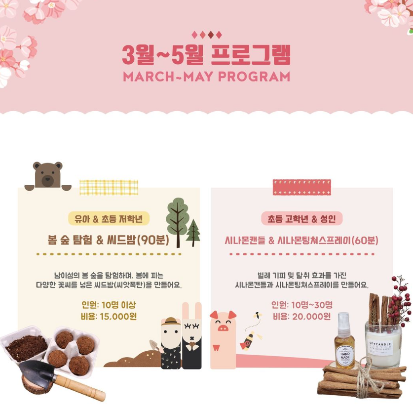 남이섬 헤이스쿨스 체험 프로그램 이미지