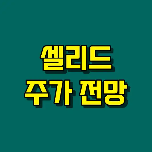 셀리드 주가 전망