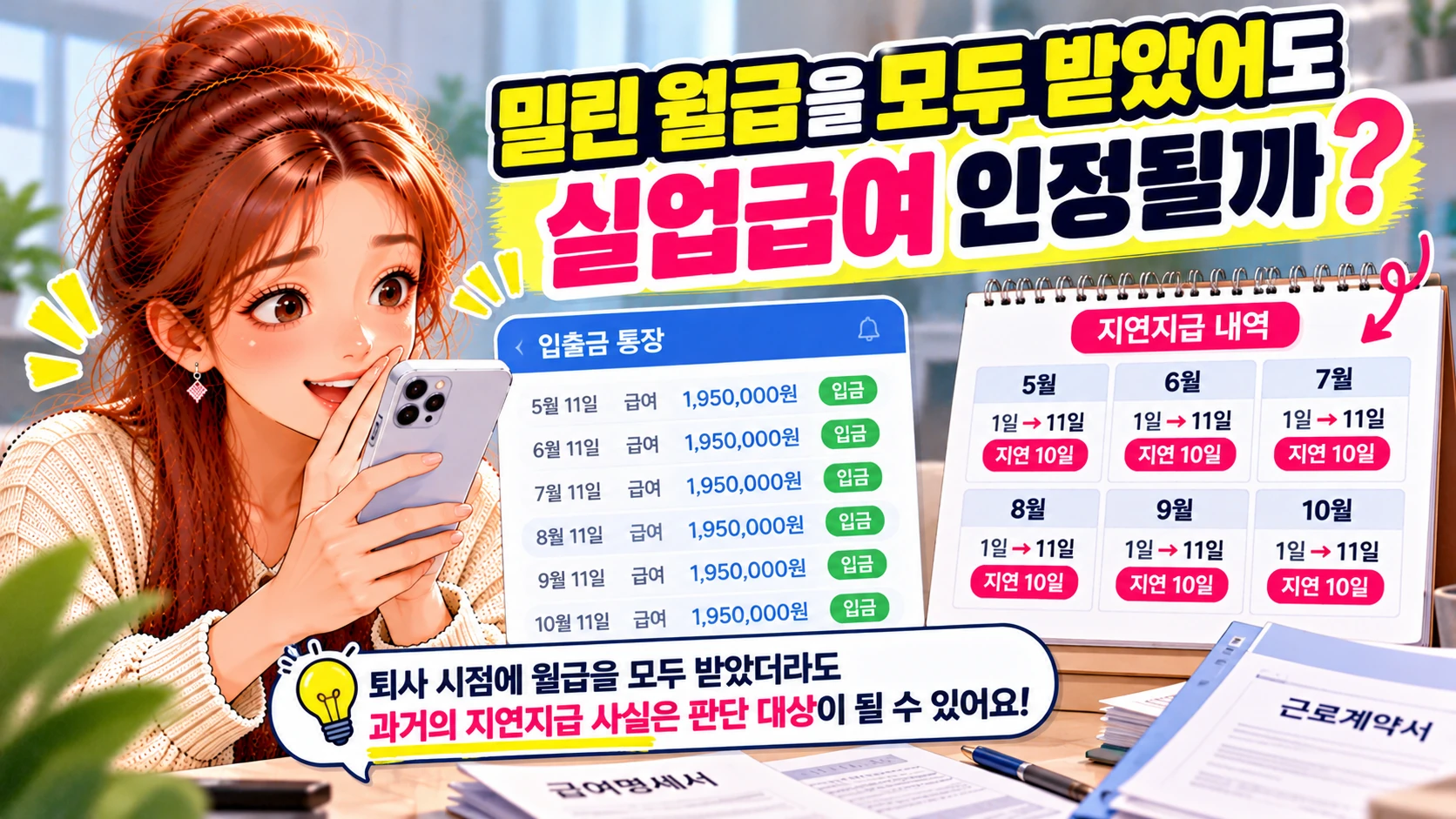 실업급여-밀린월급-모두받았어도