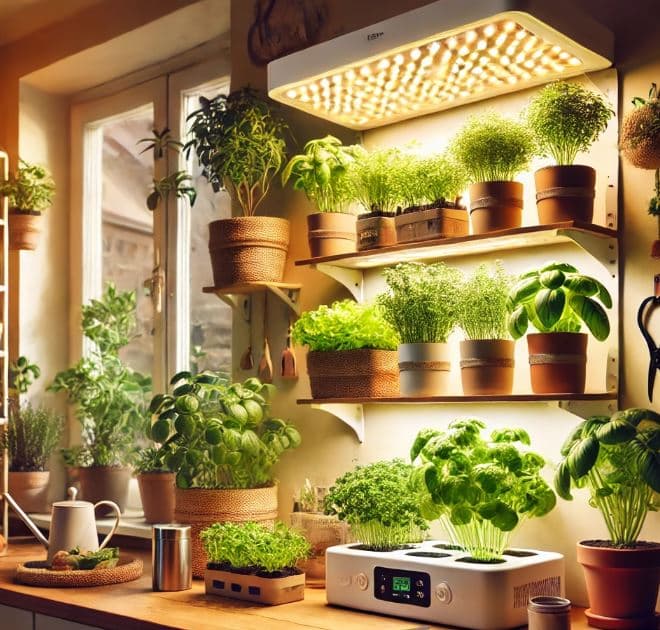 작은 집 식물재배기로 실내 텃밭 만들기