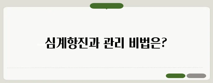 심계항진의 증상과 심장 건강 관리법