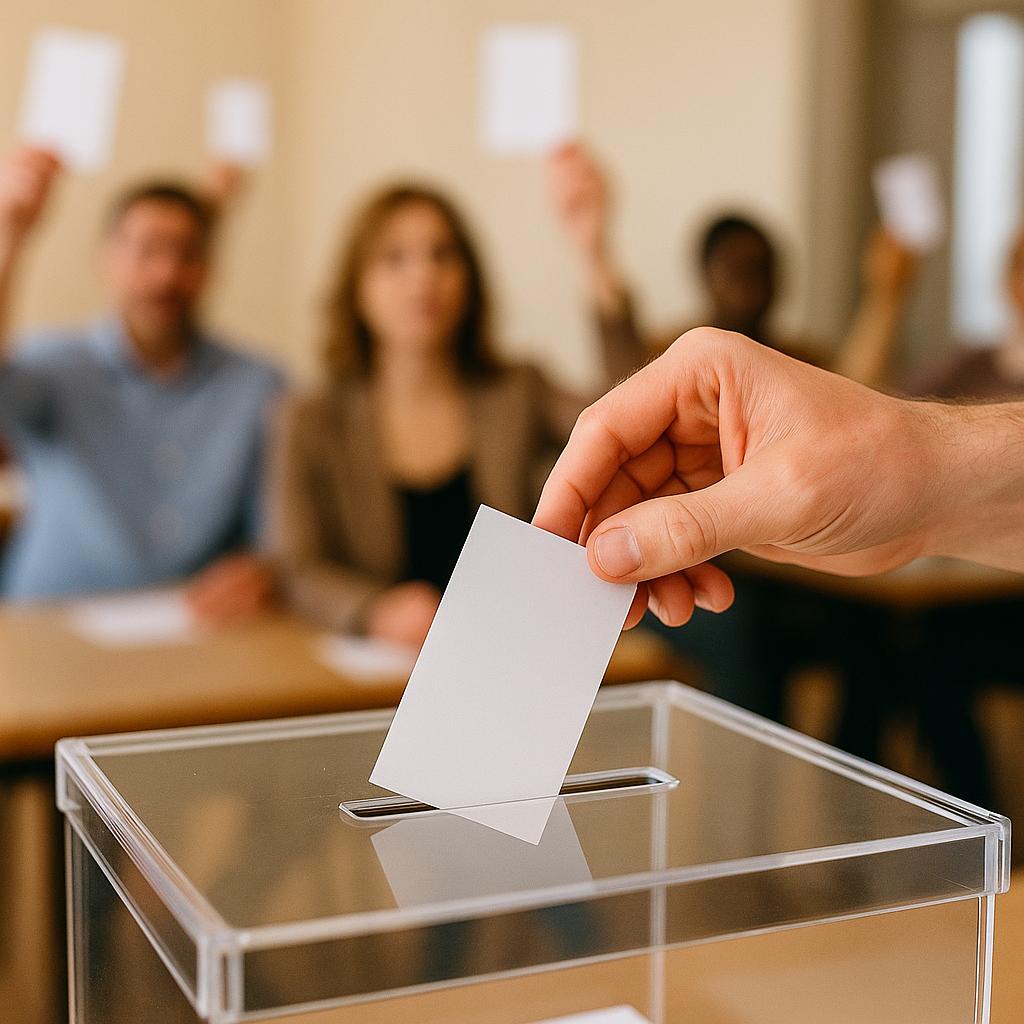 투표하는 사람들