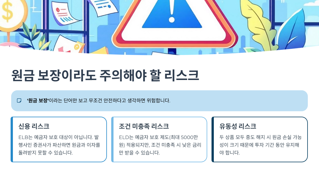 원금 보장이라도 주의해야 할 리스크
