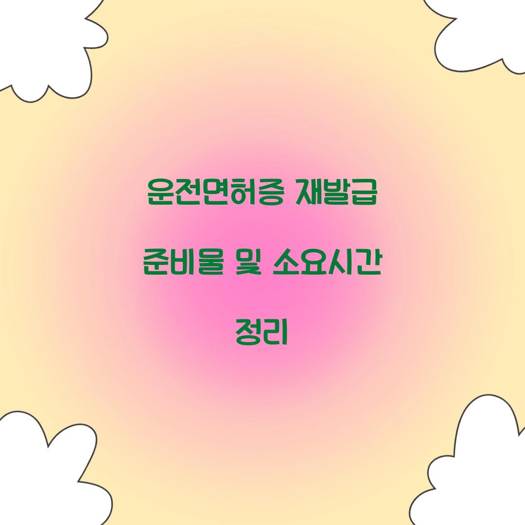 운전면허증 재발급