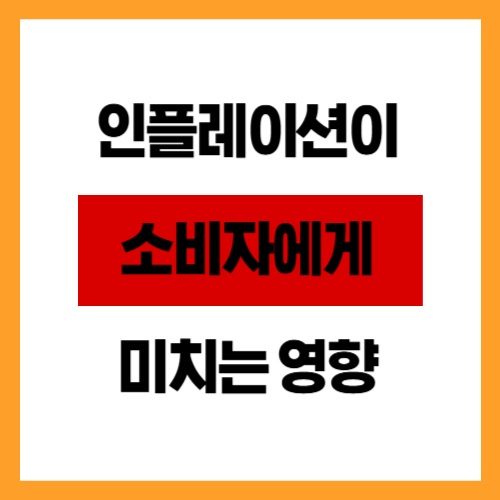 인플레이션이 소비자에게 미치는 영향 쉽게 설명