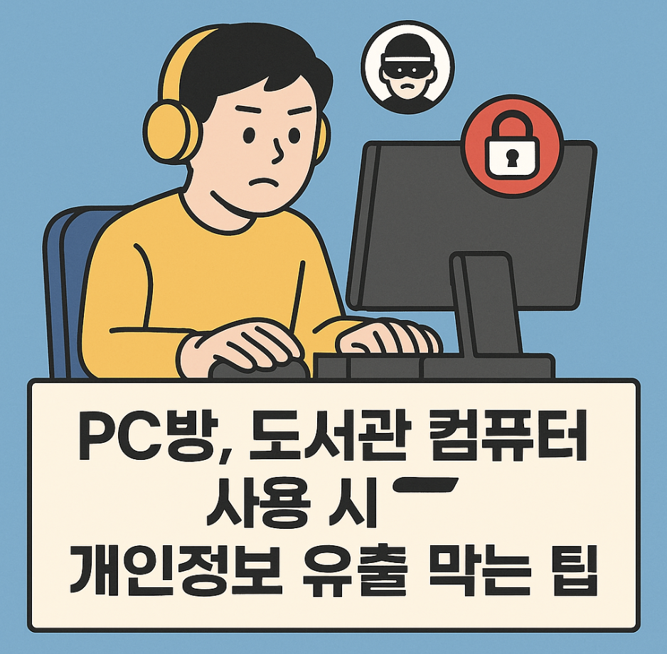 PC방, 도서관 컴퓨터 사용 시 개인정보 유출 막는 팁