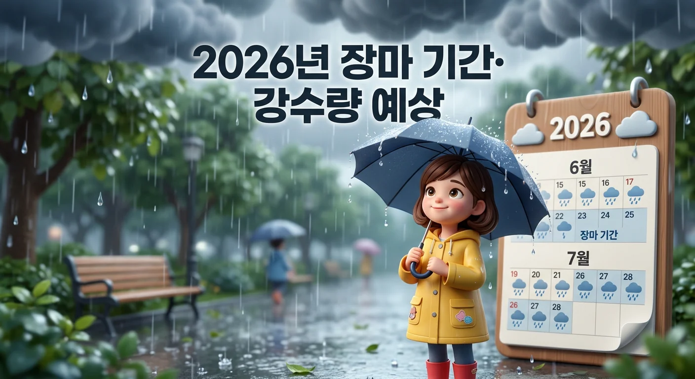 2026년 장마 기간&middot;강수량 예상 (제주&middot;남부&middot;중부 시작 종료일 정리)