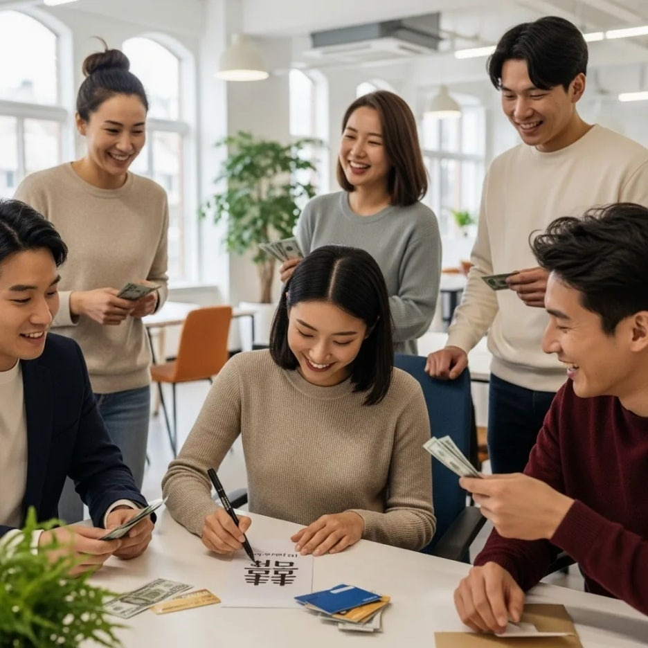 회사 동료, 모임 친구들과 함께 낼 때 이름 쓰는 법