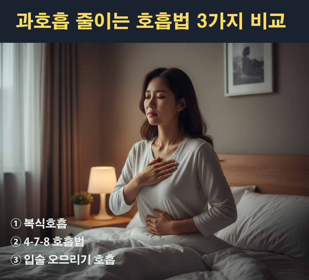 과호흡 줄이는 호흡법 3가지 비교