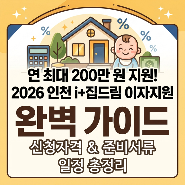 2026 인천아이플러스 집드림 이자지원 완벽 가이드