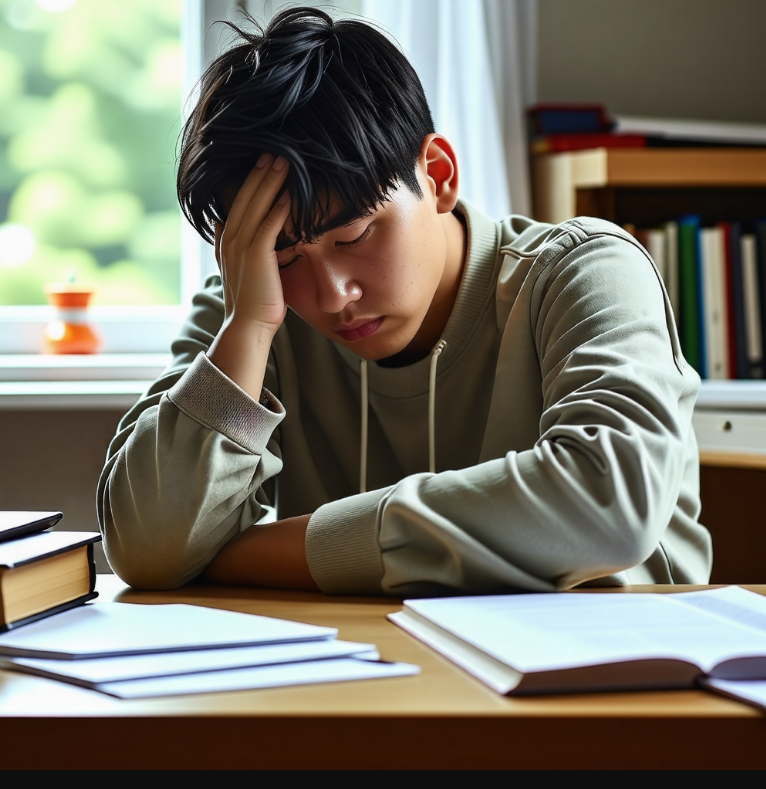 고민하는 청소년 이미지