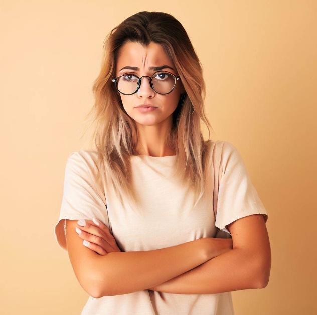 기분이 영 좋지 않은 모습(made by Bing)