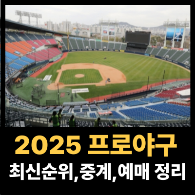 2025 프로야구 최신순위부터 중계, 예매 정리