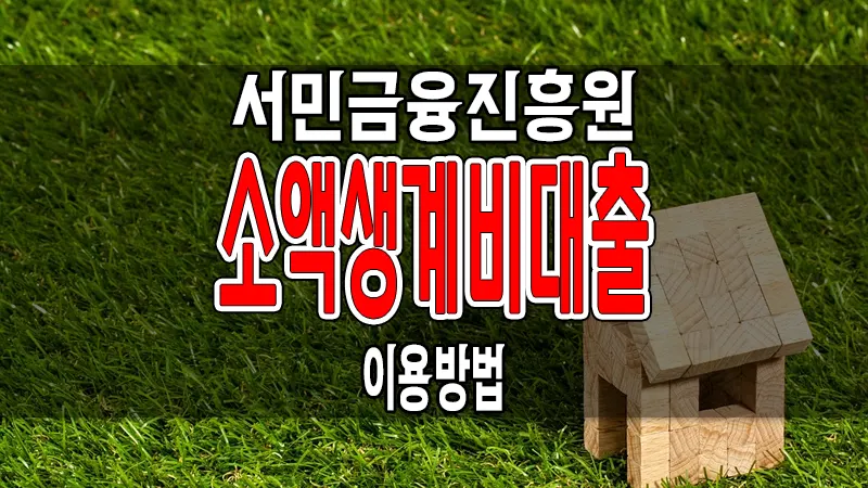 서민금융진흥원 소액생계비대출 100만 원 조건 금리 한도 알아보기