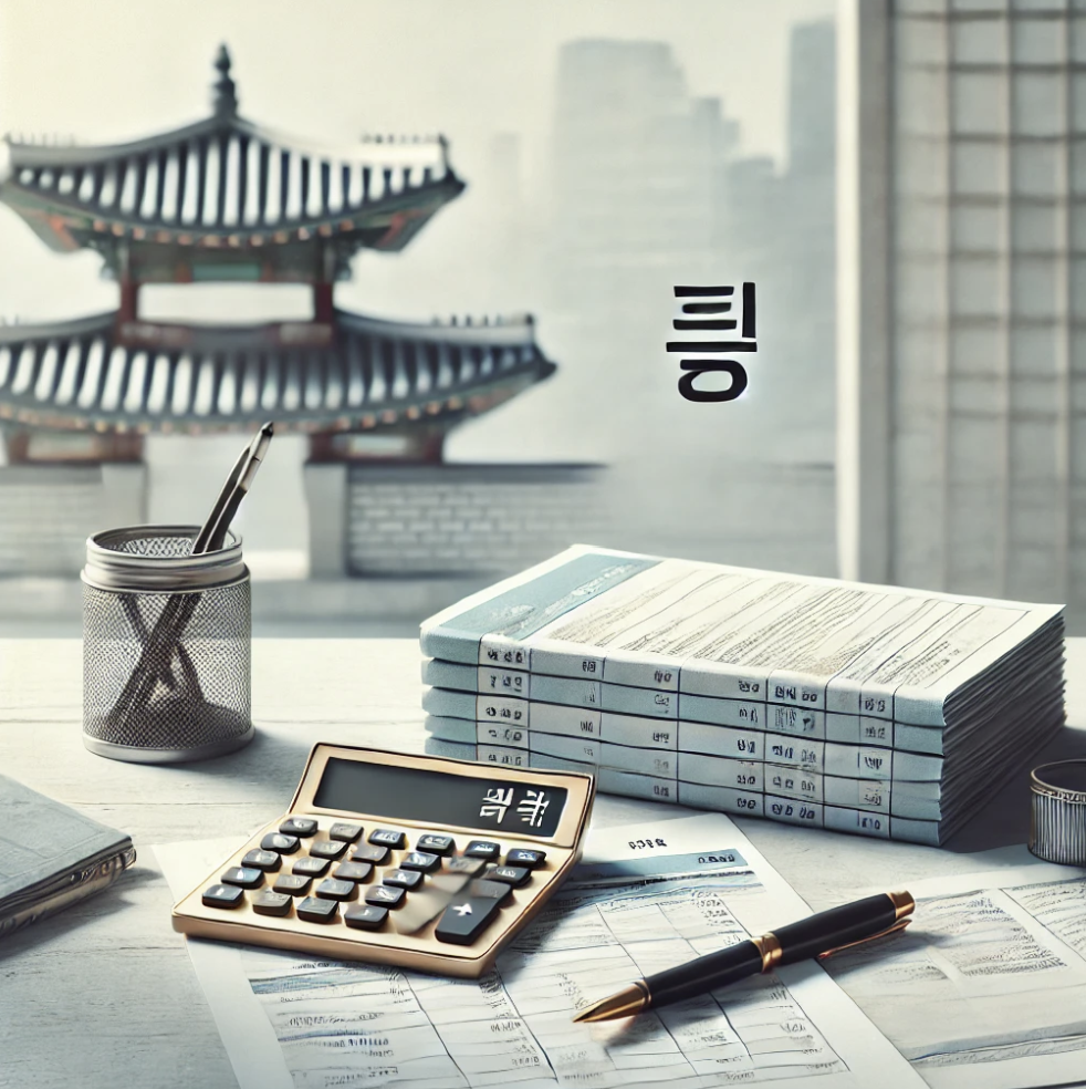 증여세 신고를 위한 서류와 계산기를 활용한 실무 장면