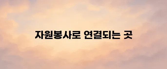 1365 자원봉사 포털 사이트 (https://www.1365.go.kr/)