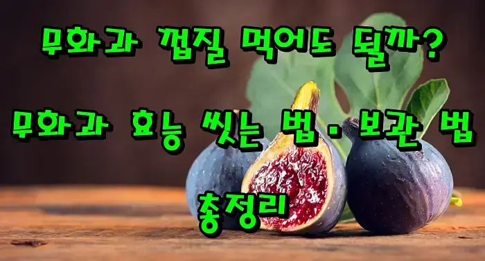무화과 껍질 먹어도 될까? 무화과 효능·씻는 법·보관 법 총정리