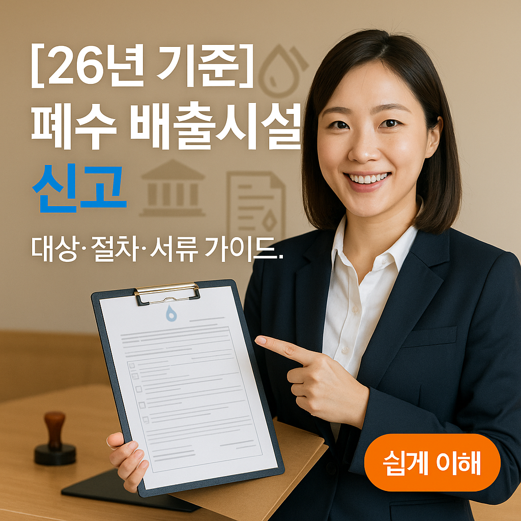 폐수 배출시설 신고 26년 기준 ｜ 대상&middot;절차&middot;서류 가이드